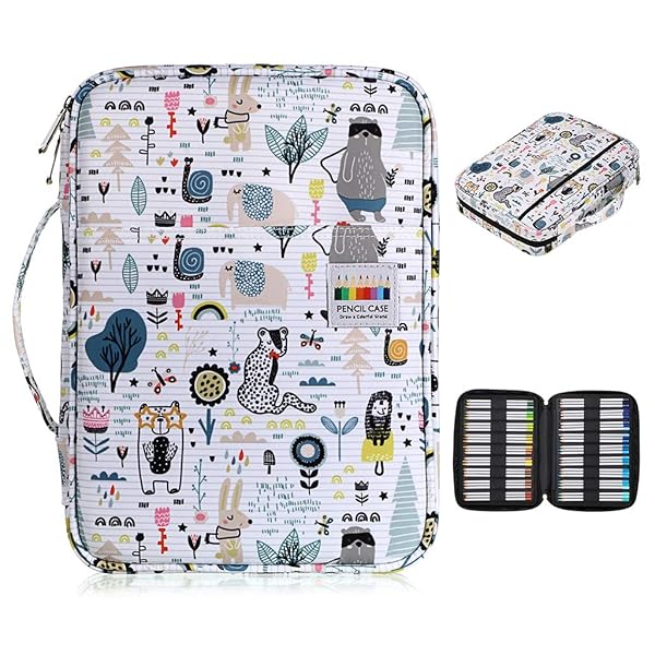 BTSKY BTSKY Portable Colored Pencil Case Large Capacity Organizer for 166 Pencils or 112 Gel Pens Ideal for Artists and Students - View 2 of 7