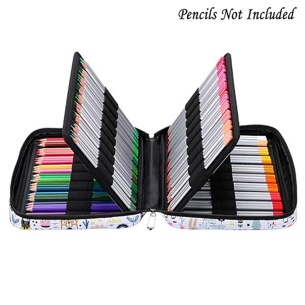 BTSKY BTSKY Portable Colored Pencil Case Large Capacity Organizer for 166 Pencils or 112 Gel Pens Ideal for Artists and Students - View 6 of 7