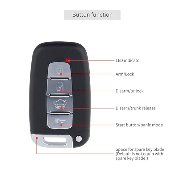 EASYGUARD EASYGUARD PKE Car Alarm System Proximity Lock Unlock Push Button Start Remote Engine Start Keyless Go DC12V EC003N-K-1 - View 3 of 9