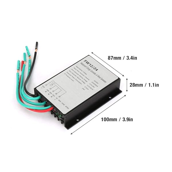 Jectse Waterproof Wind Controller 12V/24V for 300W/600W Turbines - Efficient Wind Power Regulator FW12/24 - View 8 of 10