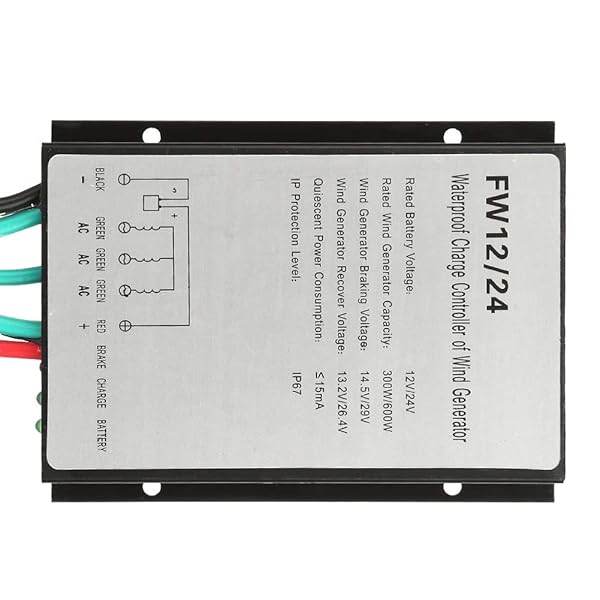 Jectse Waterproof Wind Controller 12V/24V for 300W/600W Turbines - Efficient Wind Power Regulator FW12/24 - View 10 of 10