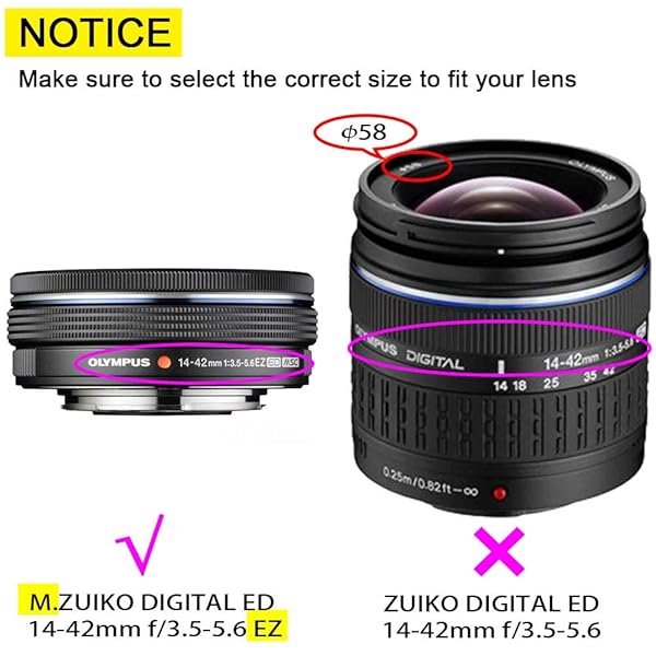 ULBTER ULBTER 37mm Lens Cap for Olympus OM-D E-M10 & M.ZUIKO 14-42mm - 3 Pack Lens Cover - View 4 of 9