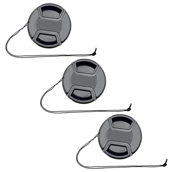 ULBTER 37mm Lens Cap for Olympus OM-D E-M10 & M.ZUIKO 14-42mm - 3 Pack Lens Cover