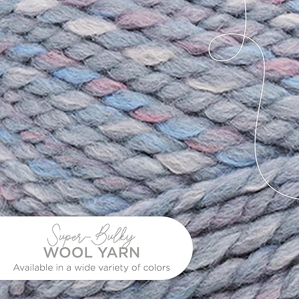 Lion Brand Yarn Lion Brand Yarn Wool-Ease Thick and Quick Soft Bulky Yarn for Knitting Crocheting Crafting 1 Skein Storm Front - View 2 of 8