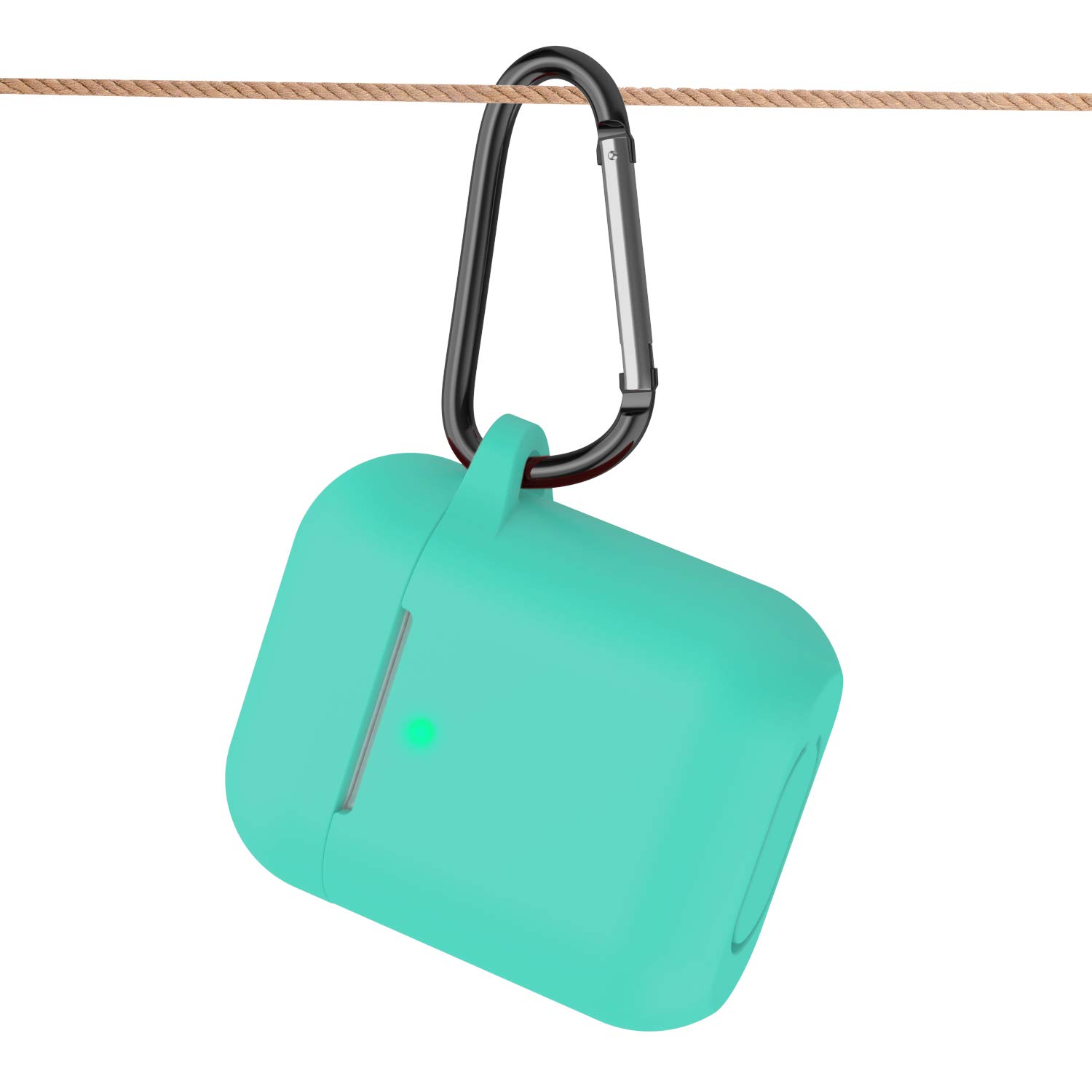 SATLITOG SATLITOG Mint Green Silicone Case for Apple AirPods 1 and 2 Wireless and Wired Charging with Front LED Visibility - View 5 of 8