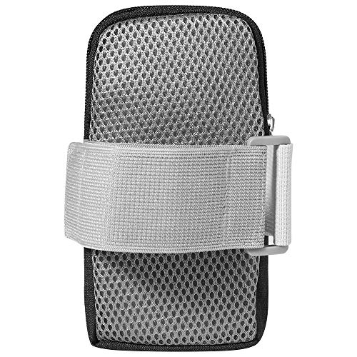 BXQ Universal Nylon Zipper Sports Running Armband for Samsung Galaxy S21 S20 Note 20 A11 A31 A51 OnePlus 9R 9 8T Nokia 5.4 Black - View 3 of 6