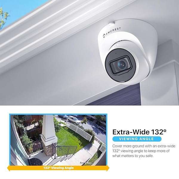 Amcrest Amcrest UltraHD 4K Outdoor Security Camera: 8MP, Night Vision, PoE, Weatherproof, MicroSD Recording - View 7 of 10