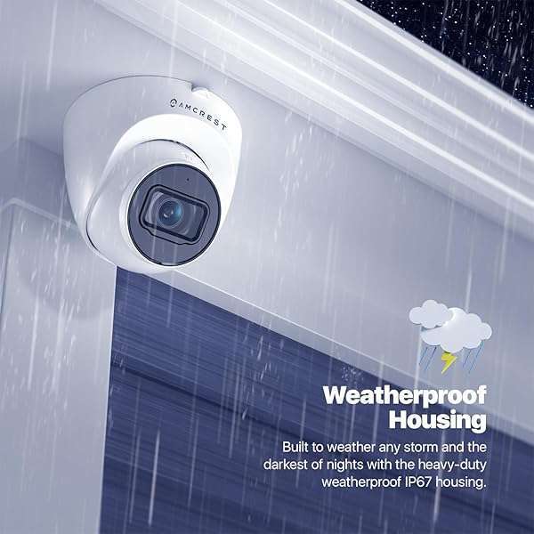 Amcrest Amcrest UltraHD 4K Outdoor Security Camera: 8MP, Night Vision, PoE, Weatherproof, MicroSD Recording - View 8 of 10