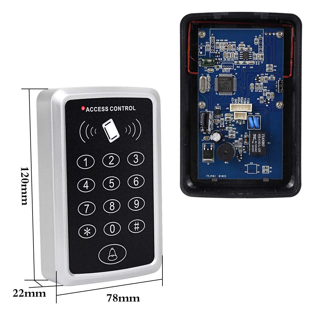 HFeng Diginex RFID Access Control Keypad Waterproof Cover with 10 Blue RFID Keychains for Door Locks Access Control System - View 2 of 8
