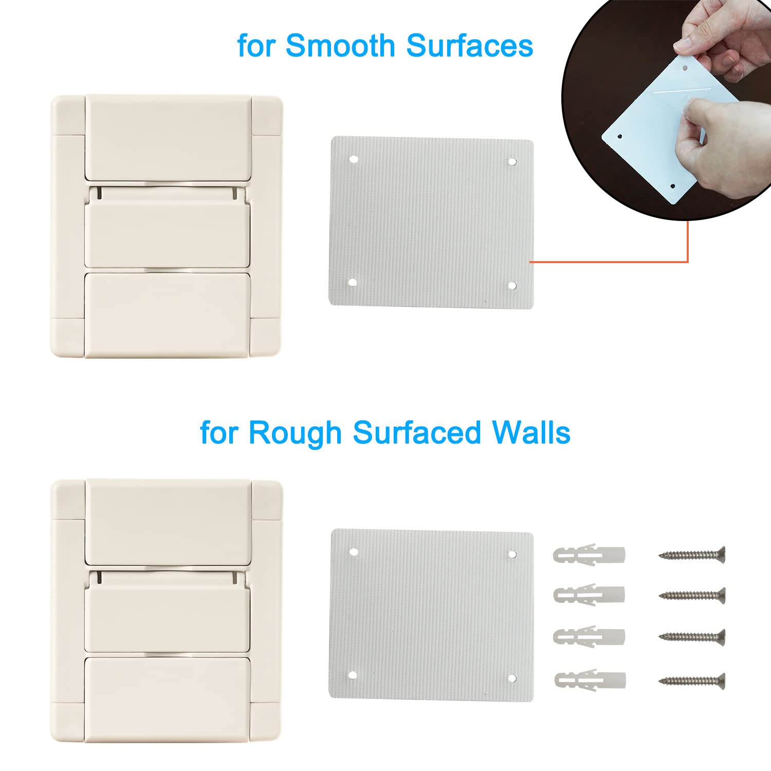 TFY TFY Adjustable Tablet Wall Mount for 2.7-3.9 Inch and 4.2-7.4 Inch Devices in White - View 4 of 9