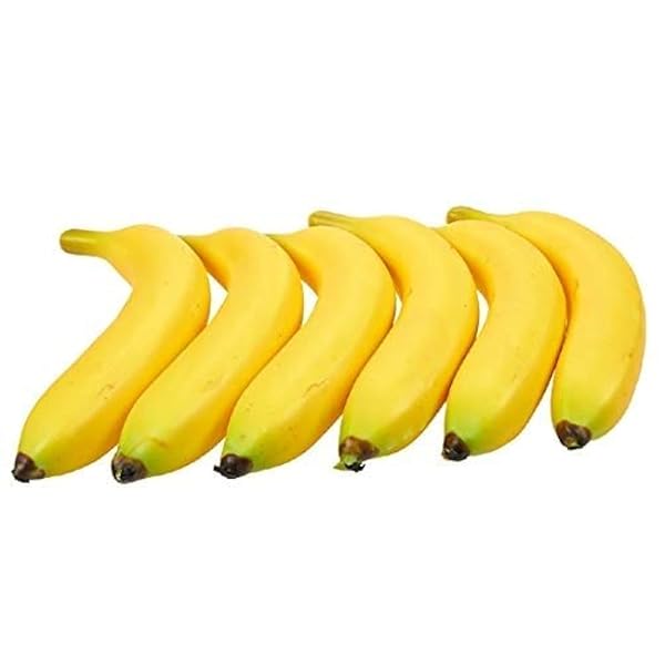OLIREXD OLIREXD 6PCS Lifelike Fake Bananas - Perfect for Still Life Art, Party Decor & Kitchen Styling
