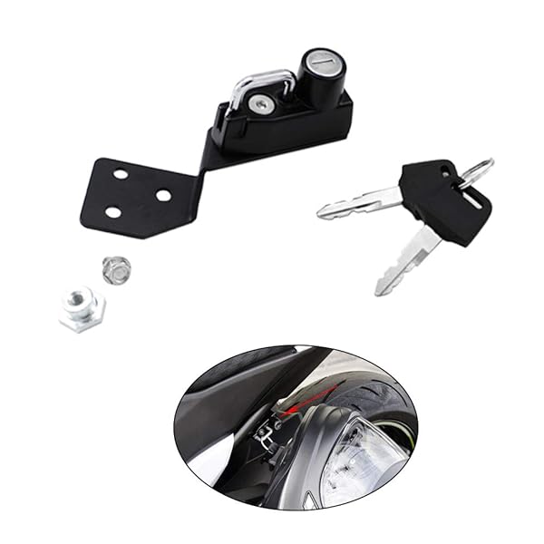 Secure Your Kawasaki Z800: GUAIMI Anti-Theft Motorcycle Helmet Lock - Black