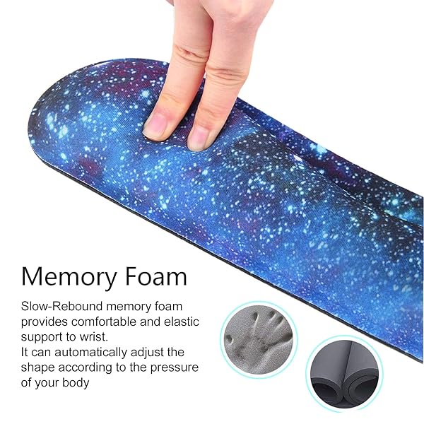 eyscar Wrist Rest for Computer Keyboard and Mouse Pad Support Memory Foam Set for Ergonomic Comfort and Pain Relief in Office and Gaming - View 3 of 7