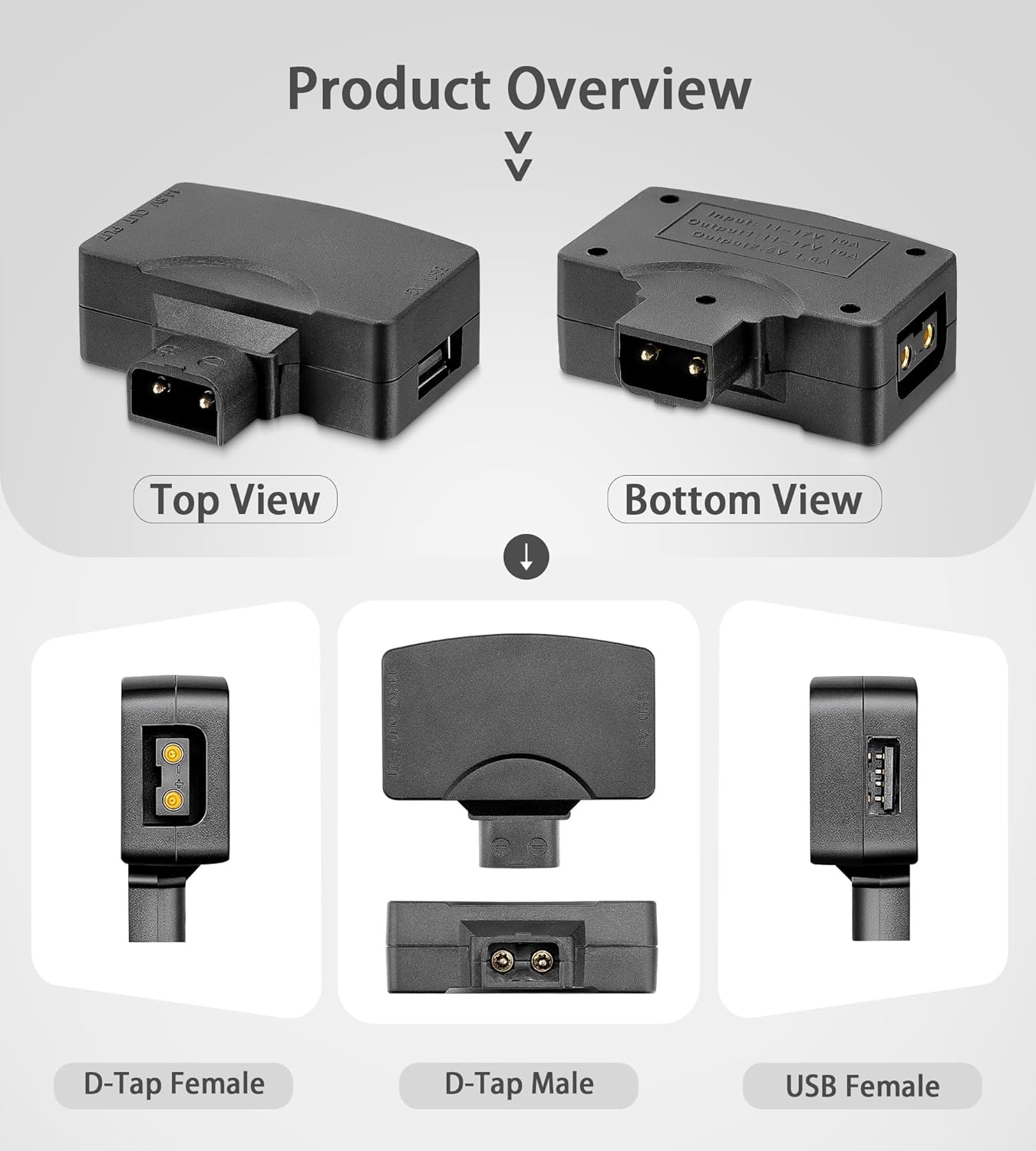 Alvin's Cables Alvins Cables D Tap to USB 5V Adapter Converter Male Female Connector for Phone Camera Monitor Pack of 2 - View 5 of 6