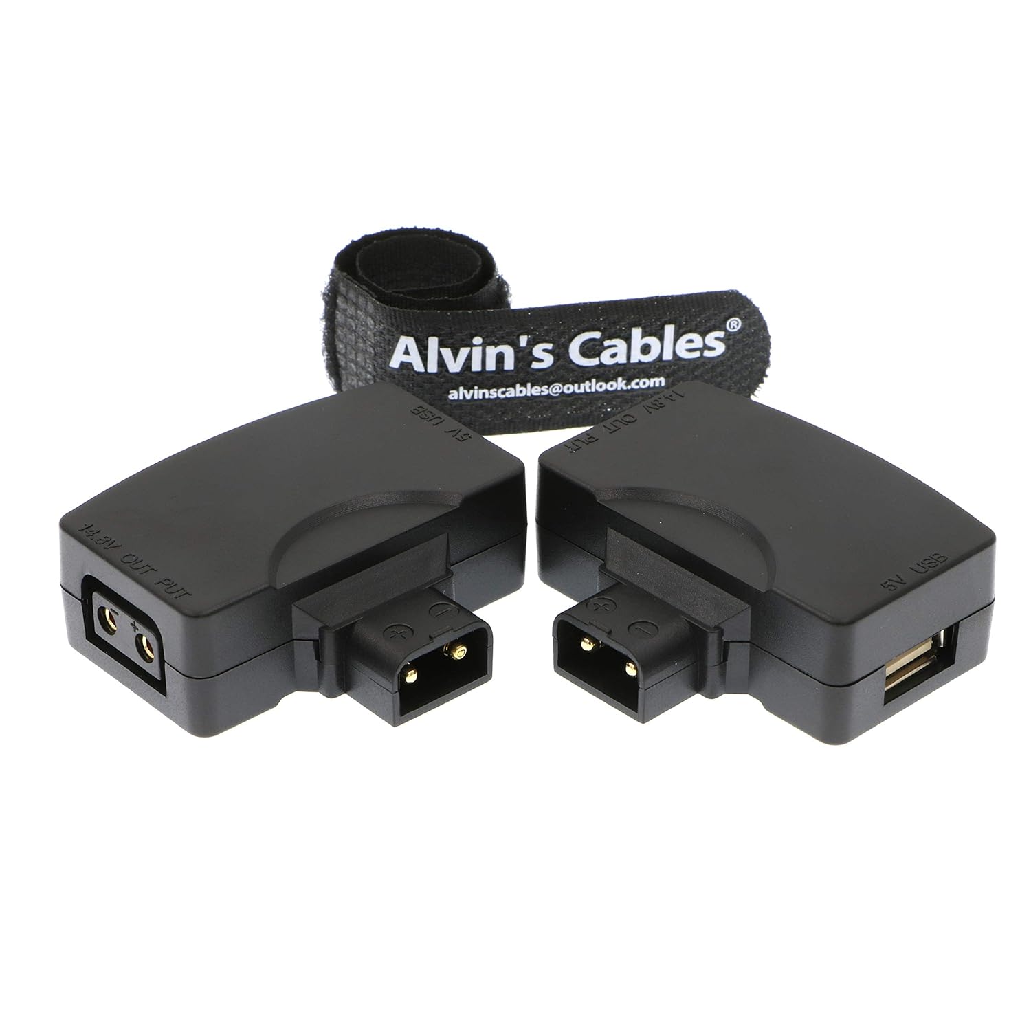 Alvins Cables D Tap to USB 5V Adapter Converter Male Female Connector for Phone Camera Monitor Pack of 2
