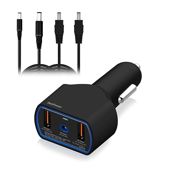 BatPower BatPower CCD2 120W Car Charger for Dell Inspiron, XPS, Latitude & More - Fast DC 12V-24V Auto Adapter