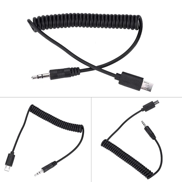 VBESTLIFE VPR1 3.5mm/2.5mm Shutter Release Cable for Sony Cameras RX1, RX10, A7 Series & More - Black - View 8 of 10