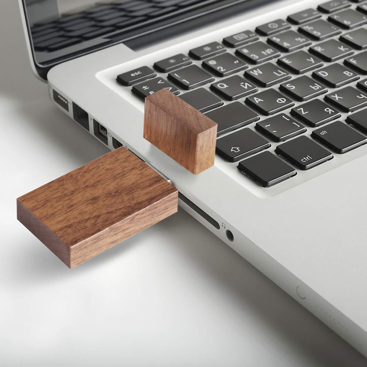 EASTBULL 32GB Wood Flash Drives High Speed Walnut USB Thumb Drives Memory Stick for Data Storage 10 Pack Brown - View 2 of 6