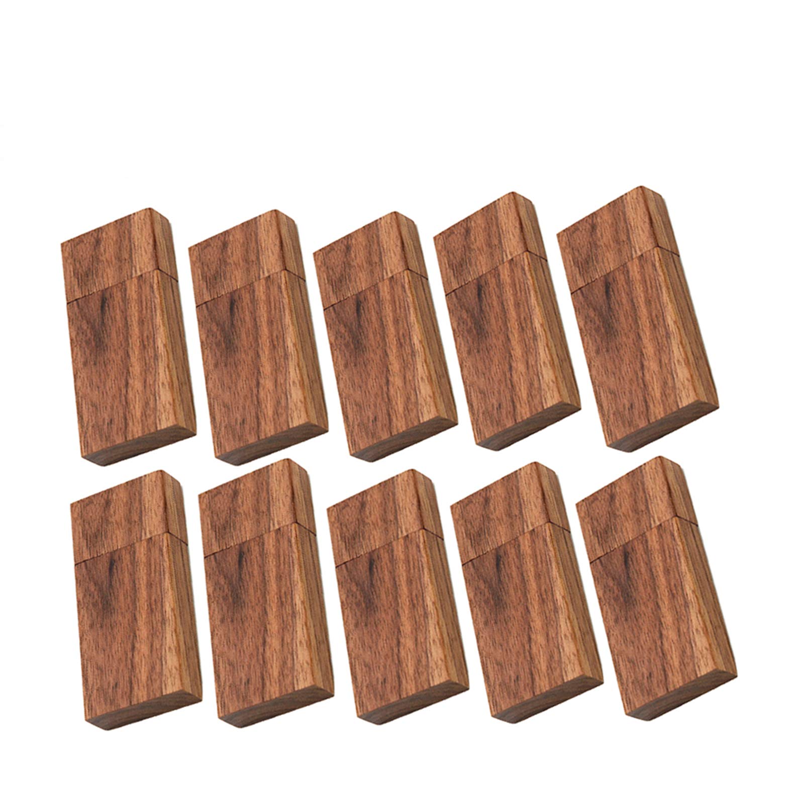 EASTBULL 32GB Wood Flash Drives High Speed Walnut USB Thumb Drives Memory Stick for Data Storage 10 Pack Brown