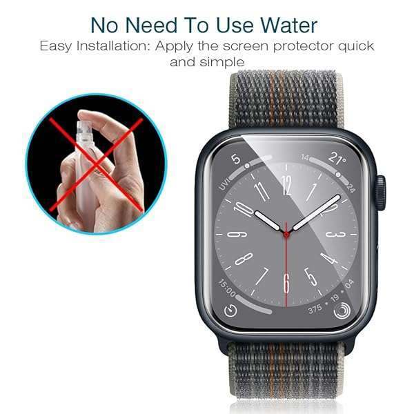 LK LK 6 Pack Apple Watch 41mm/40mm Screen Protector - Ultra-Thin, Self-Healing, Bubble-Free for Series 8, 7 & 6 - View 5 of 9