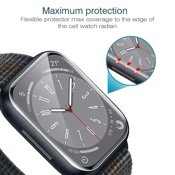 LK LK 6 Pack Apple Watch 41mm/40mm Screen Protector - Ultra-Thin, Self-Healing, Bubble-Free for Series 8, 7 & 6 - View 6 of 9