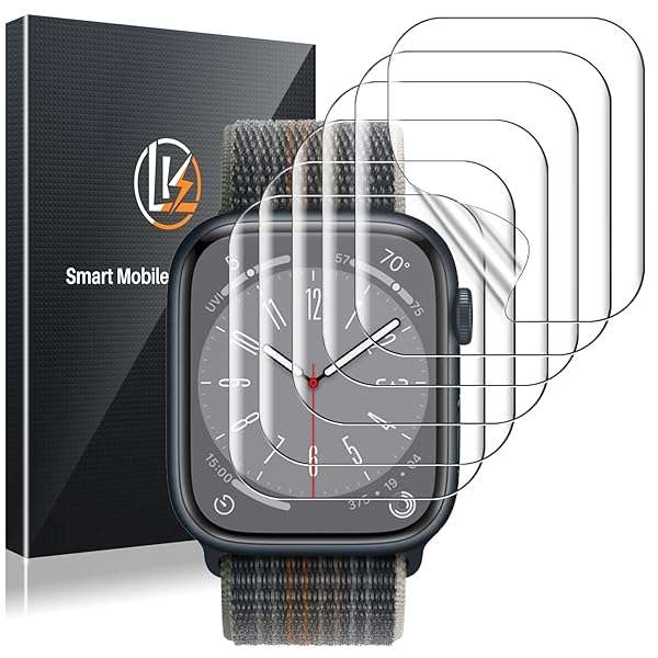 LK LK 6 Pack Apple Watch 41mm/40mm Screen Protector - Ultra-Thin, Self-Healing, Bubble-Free for Series 8, 7 & 6 - View 3 of 9