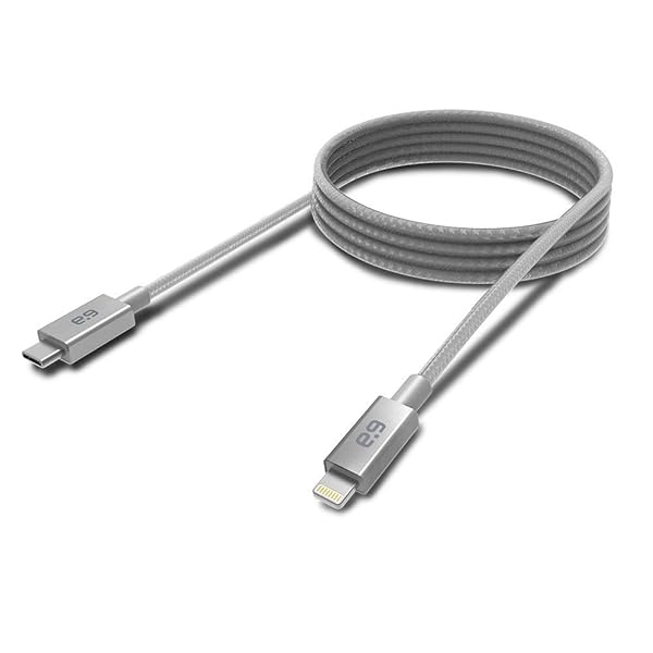 PureGear PureGear USB C to Lightning Cable, Braided Apple MFi Certified Charging Data Sync Cable Support Power Delivery and Type C Chargers for iPhone 14,14ProMax,13,13Pro,12,SE,iPad, Metallic Space Gray(4 FT) - View 3 of 4