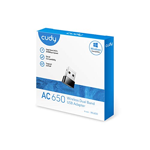 Cudy Buy Cudy AC 650Mbps USB WiFi Adapter - Fast 5GHz/2.4GHz Dongle for PC & Laptop, Compatible with Windows & Mac - View 9 of 9