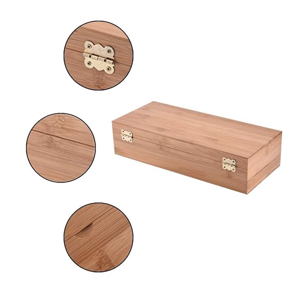 Pure Vie Pure Vie Essential Oil Bamboo Storage Box for 26 Bottles Travel Display Aromatherapy Organizer Nail Polish Fragrance Container - View 4 of 8