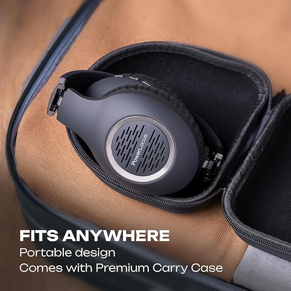 PowerLocus PowerLocus Bluetooth Over-Ear Headphones: Hi-Fi Stereo, Deep Bass, Foldable Design & Built-in Mic for Phones & PCs - View 7 of 10