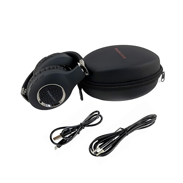PowerLocus PowerLocus Bluetooth Over-Ear Headphones: Hi-Fi Stereo, Deep Bass, Foldable Design & Built-in Mic for Phones & PCs - View 8 of 10