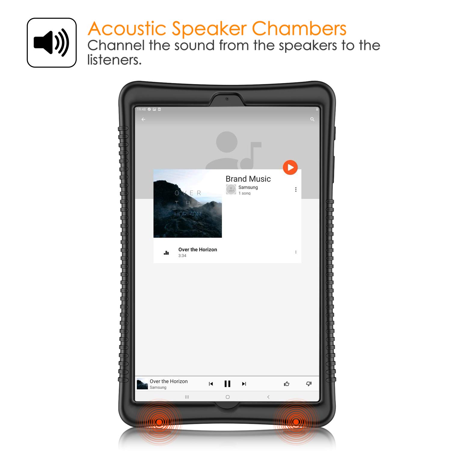 Fintie Silicone Case for Samsung Galaxy Tab A 10.1 2019 Model SM-T510 T515 T517 Honey Comb Series Kids Friendly Shock Proof Cover Black - View 7 of 9