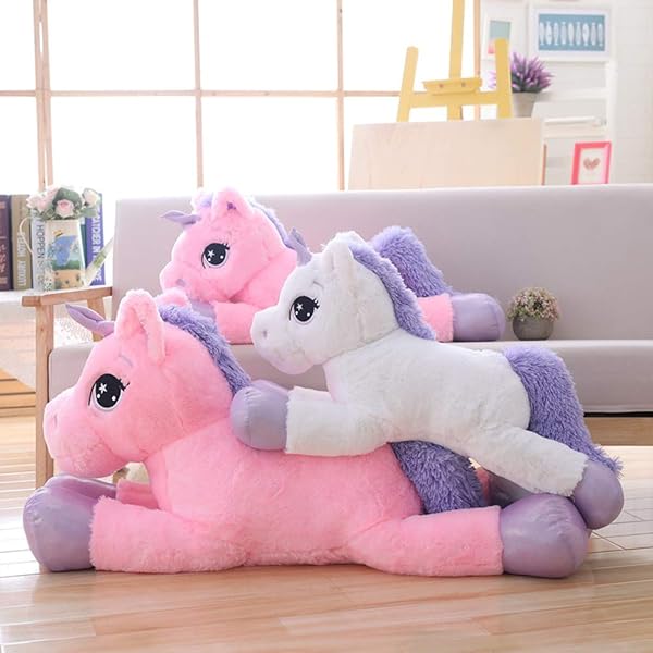 sofipal Sofipal Giant Unicorn Stuffed Animal Soft Large Plush Pillow Cushion for Birthday Valentines Bedroom White 31 Inch - View 2 of 6