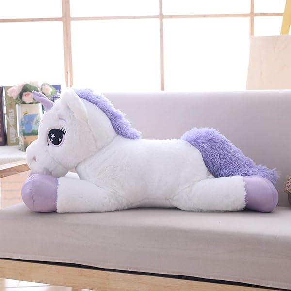 sofipal Sofipal Giant Unicorn Stuffed Animal Soft Large Plush Pillow Cushion for Birthday Valentines Bedroom White 31 Inch