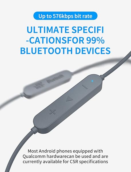 erjigo Erjigo KZ HD Bluetooth Headphone Wireless Earphone with Microphone Replacement for KZ ZST ZS10 AS10 BA10 AS06 ES4 ZSR - View 6 of 9