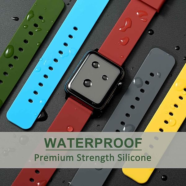 WOCCI WOCCI 20mm Silicone Watch Band Quick Release Rubber Strap with Silver Buckle Yellow - View 6 of 9