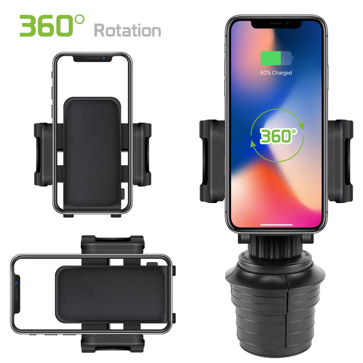 Cellet Cup Holder Phone Mount Hands Free Cradle for All Smartphones and iPhone 13 Pro Max Mini Short Neck - View 7 of 9