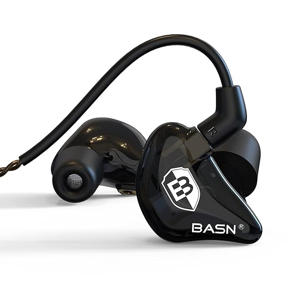 BASN BASN Bsinger PRO In-Ear Monitor Headphones: Dynamic Noise-Isolating Earphones with Detachable Cables for Musicians