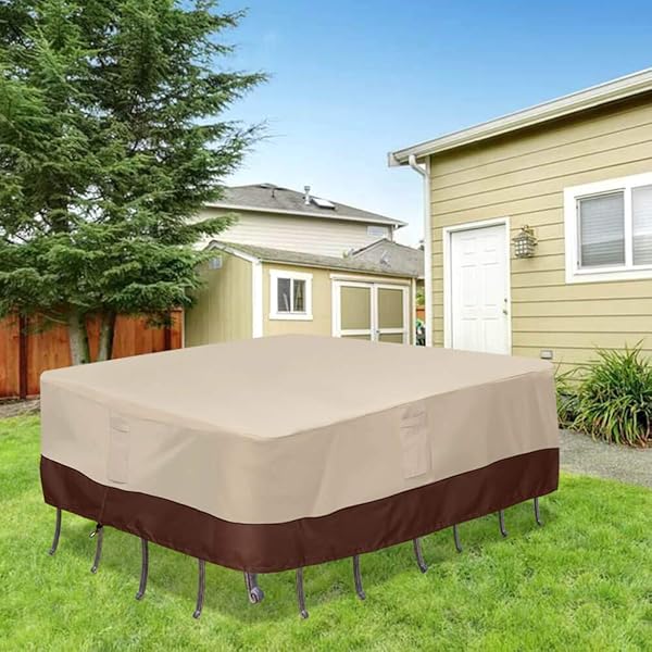 Vailge Vailge Waterproof Patio Furniture Cover - Durable Outdoor Table & Chair Protection in Beige & Brown - View 9 of 9