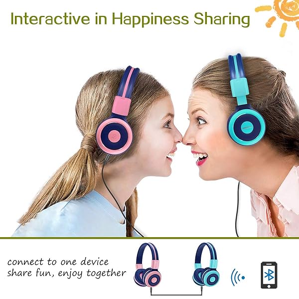 SIMOLIO SIMOLIO Wireless Headphones for Girls Bluetooth Foldable Over-Ear Stereo Headset with Mic Volume Limited for School Travel iPad Fire Tablet Pink - View 4 of 7