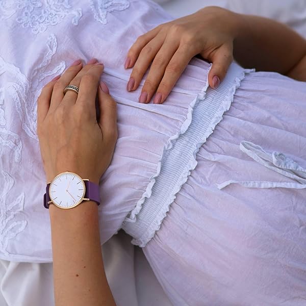 WOCCI WOCCI 20mm Silicone Watch Band Quick Release Rubber Strap with Silver Buckle in Purple - View 2 of 9