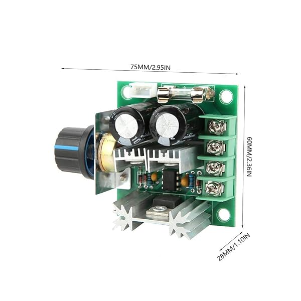 Vikye 12V-40V 10A PWM DC Motor Speed Controller - Stepless Variable Control Module - View 7 of 10