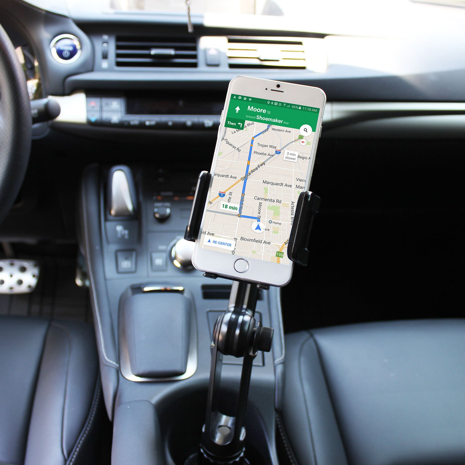 Cellet Universal Smartphone 360 Adjustable Cup Holder Mount for iPhone and Galaxy Devices Hands Free Automobile Cradle with 13in Neck - View 3 of 8