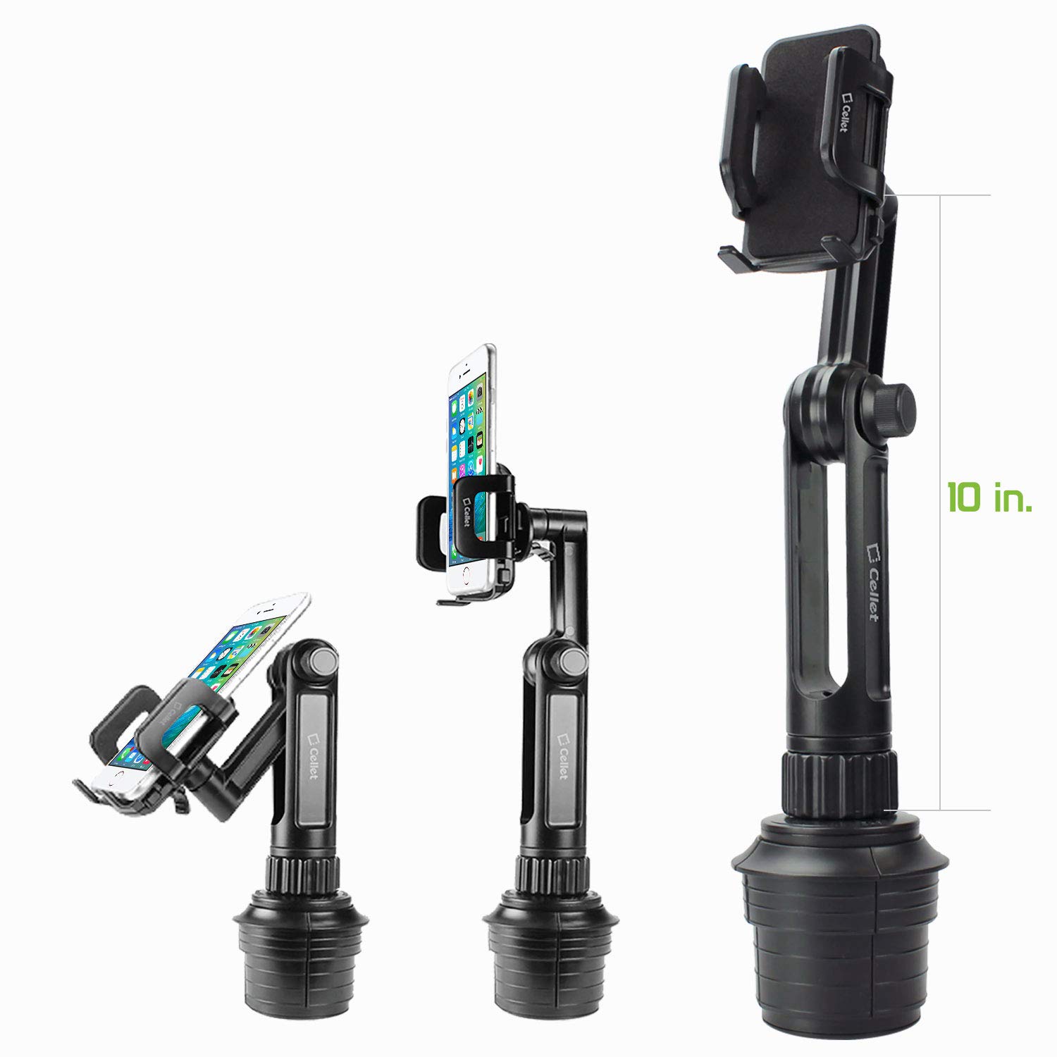 Cellet Universal Smartphone 360 Adjustable Cup Holder Mount for iPhone and Galaxy Devices Hands Free Automobile Cradle with 13in Neck - View 4 of 8