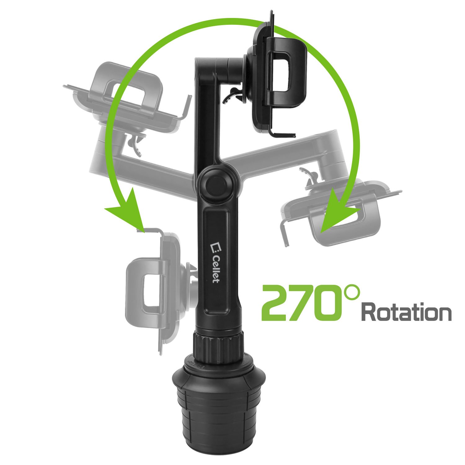 Cellet Universal Smartphone 360 Adjustable Cup Holder Mount for iPhone and Galaxy Devices Hands Free Automobile Cradle with 13in Neck - View 6 of 8