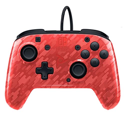 PDP Buy PDP Gaming Faceoff Deluxe+ Wired Switch Pro Controller - Customizable Red Camo Gamepad for Ultimate Comfort & Performance - View 4 of 4
