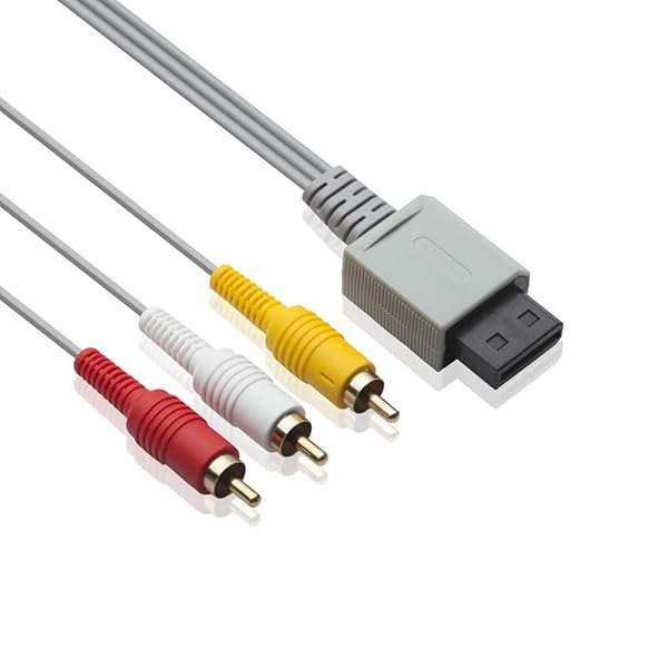 TENINYU TENINYU 6FT AV Cable for Wii/Wii U - Gold-Plated 3 RCA Composite Cable for 480P HDTV Display - View 4 of 8
