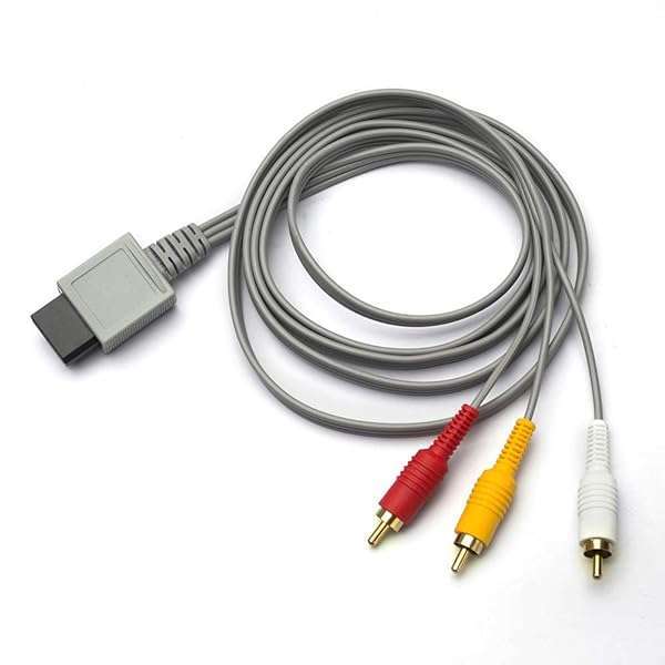 TENINYU TENINYU 6FT AV Cable for Wii/Wii U - Gold-Plated 3 RCA Composite Cable for 480P HDTV Display - View 7 of 8