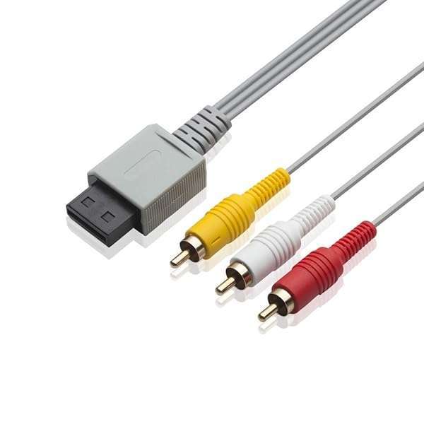 TENINYU TENINYU 6FT AV Cable for Wii/Wii U - Gold-Plated 3 RCA Composite Cable for 480P HDTV Display - View 2 of 8