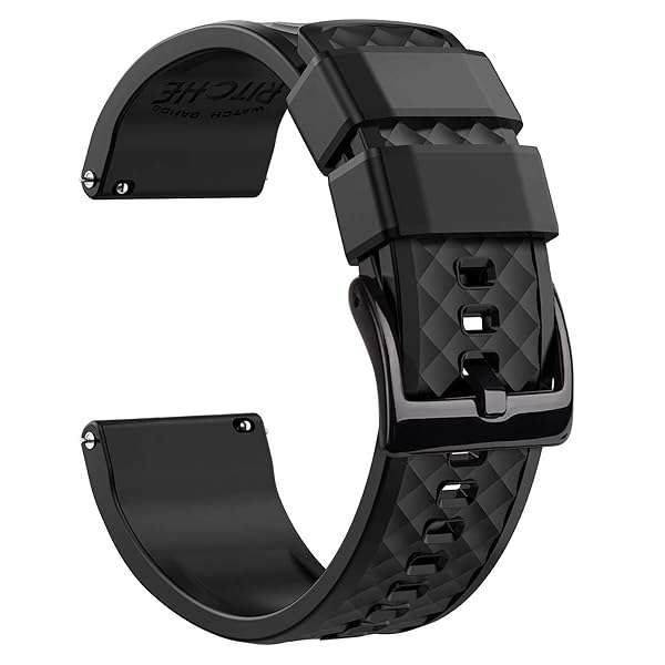Ritche Ritche 18mm Silicone Watch Band for GarminMove 3S - Perfect Valentine's & Christmas Gift for Him/Her